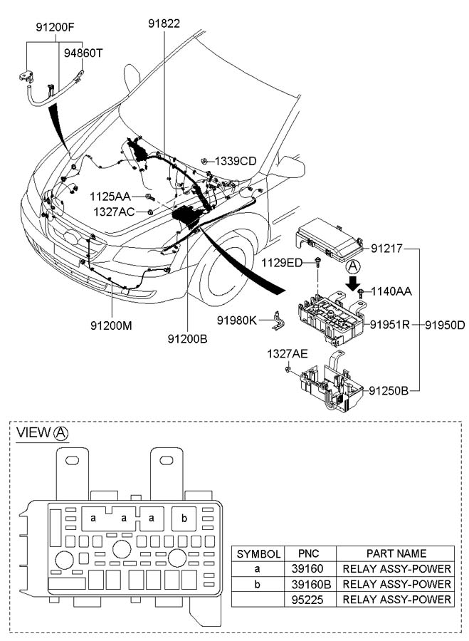 9187038110 - Hyundai Alternator Diode. ENGINE COMPARTMENT. MINI